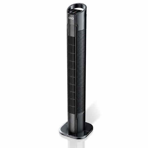 Oxa Tower Fan in black, full view